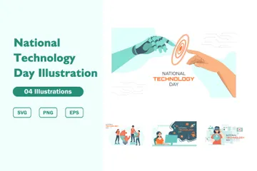Día Nacional de la Tecnología Paquete de Ilustraciones