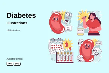 Diabetes Paquete de Ilustraciones