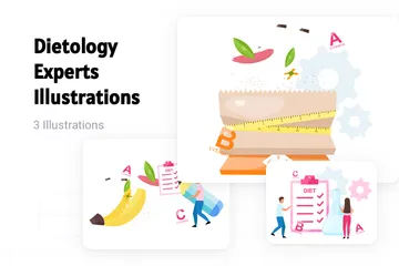 Dietology Experts Illustration Pack