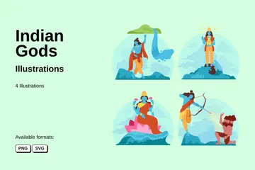 Dieux indiens Illustration Pack