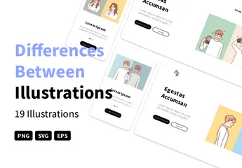 Differences Between Illustration Pack