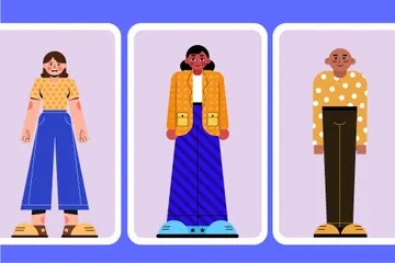 Different Characters Illustration Pack