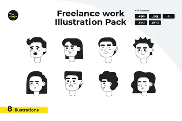 Différents appels émotionnels Pack d'Illustrations