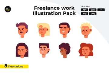 Différents appels émotionnels Pack d'Illustrations