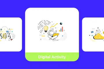 Digital Activity Illustration Pack