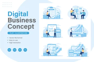 Digital Business Illustration Pack