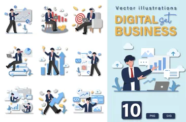 Digital Business Illustration Pack