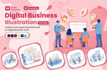 Digital Business Illustration Pack