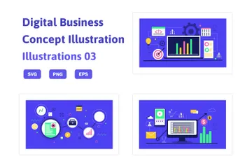 Digital Business Illustration Pack