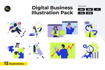 Digital Business Illustration Pack