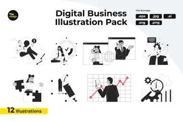 Digital Business Illustration Pack