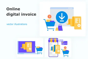 Digital Invoice Illustration Pack