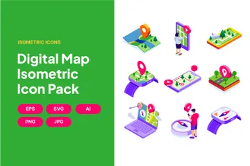 Digital Map Illustration Pack