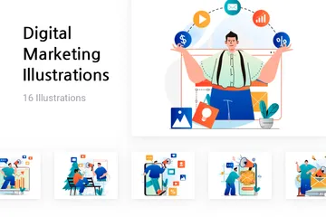 Digital Marketing Illustration Pack