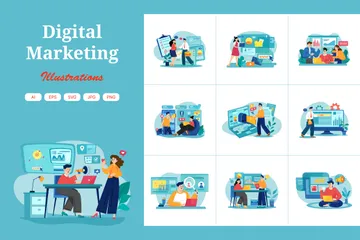 Digital Marketing Illustration Pack