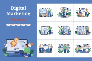 Digital Marketing Illustration Pack