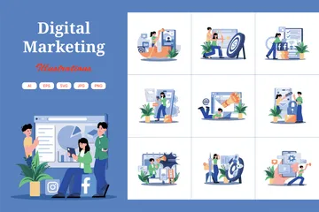 Digital Marketing Illustration Pack