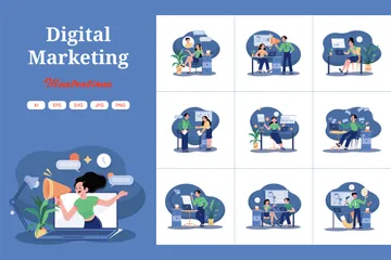 Digital Marketing Illustration Pack