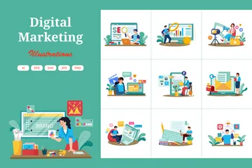 Digital Marketing Illustration Pack