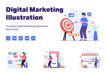 Digital Marketing Illustration Pack