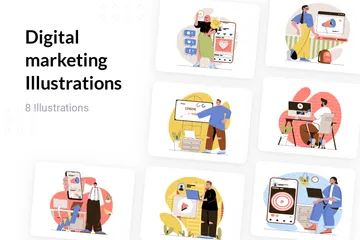 Digital Marketing Illustration Pack