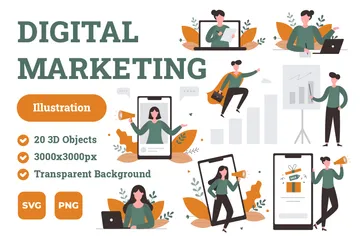 Digital Marketing Illustration Pack