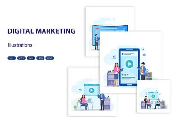 Digital Marketing Illustration Pack