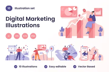 Digital Marketing Illustration Pack