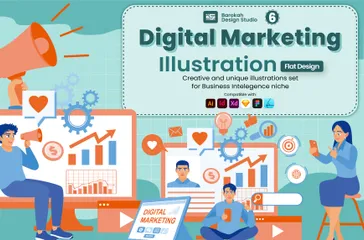 Digital Marketing Illustration Pack