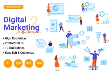 Digital Marketing Part 2 Illustration Pack