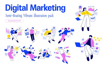 Digital Marketing Promotion Pack Illustration Pack