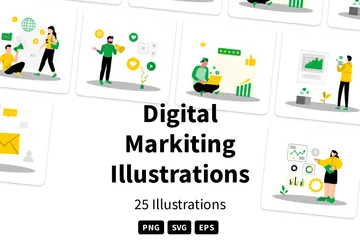 Digital Markiting Illustration Pack