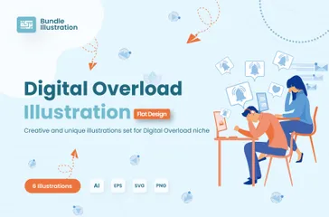 Digital Overload Illustration Pack