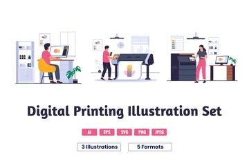 Digital Printing Illustration Pack