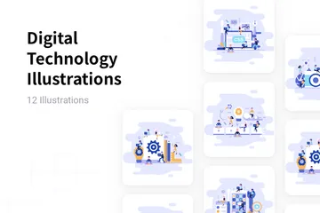 Digital Technology Illustration Pack