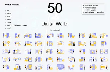 Digital Wallet Illustration Pack