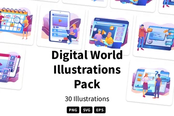 Digital World Illustration Pack