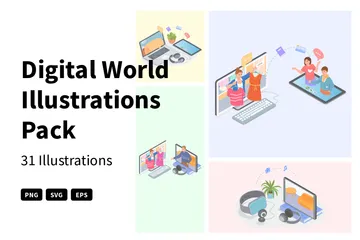 Digital World Illustration Pack