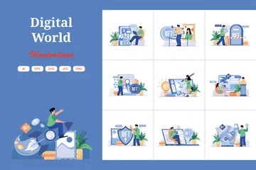 Digital World & NFT Illustration Pack
