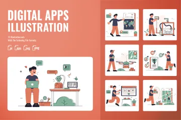 Digitale Apps Illustrationspack