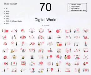 Digitale Welt Illustrationspack