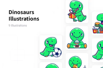 Dinosaurier Illustrationspack