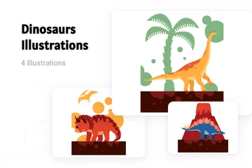 Dinossauros Pacote de Ilustrações