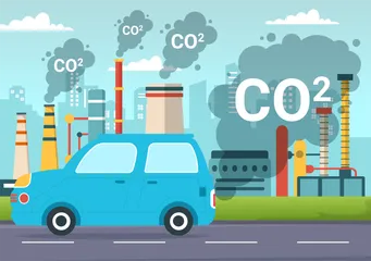 Dióxido de carbono Paquete de Ilustraciones