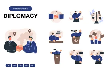 Diplomacy Illustration Pack