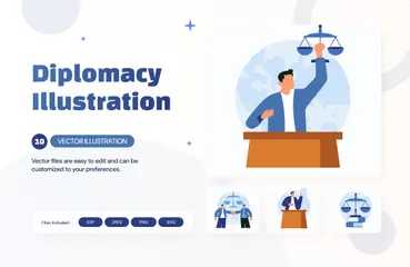 Diplomatie Pack d'Illustrations