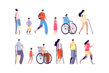 Disability People Illustration Pack