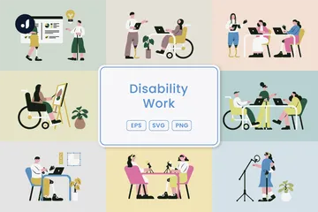 Disability Work Illustration Pack