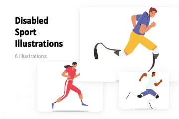 Disabled Sport Illustration Pack