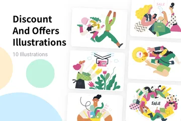 Discount And Offers Illustration Pack